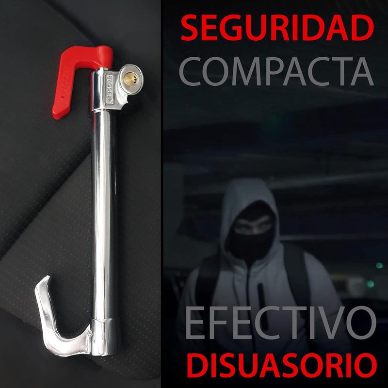 KRASER KR837 Steering Wheel Lock Cars Trucks Vans SUVs Bar Pedal Anti-Theft Security Double Hook Telescopic Universal Extensible - Image 4