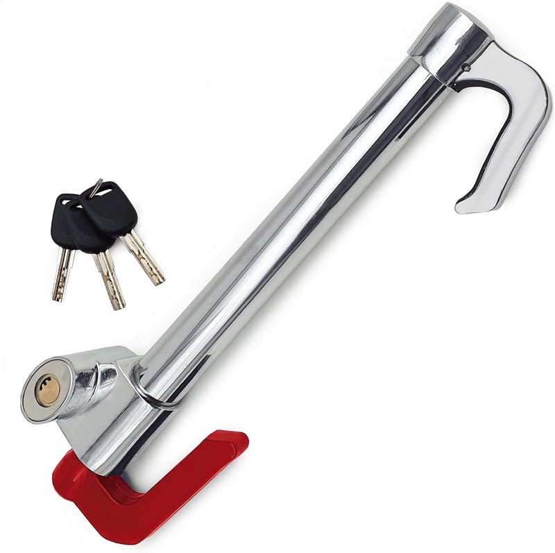 KRASER KR837 Steering Wheel Lock Cars Trucks Vans SUVs Bar Pedal Anti-Theft Security Double Hook Telescopic Universal Extensible - Image 1