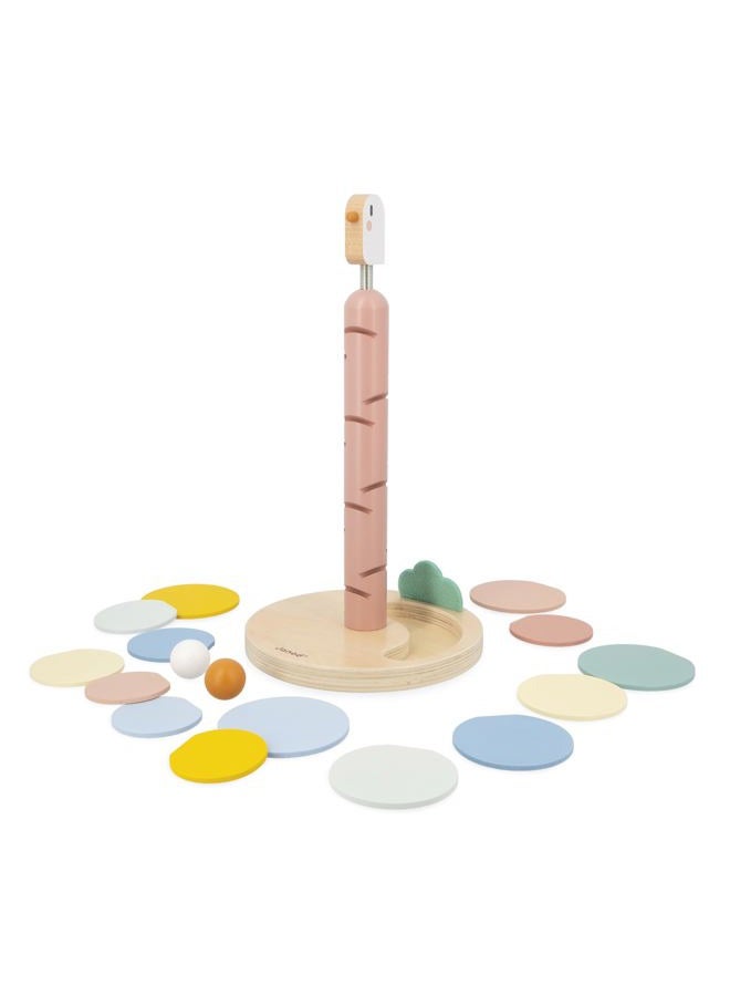 Janod Wooden slide to assemble - 14 sheets, 2 balls and 1 instruction manual included - Educational toy - Bedroom decoration - Watercolour - Development of fine motor skills - From 3 years - J04040 - Image 3