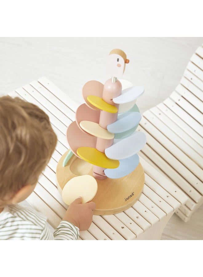 Janod Wooden slide to assemble - 14 sheets, 2 balls and 1 instruction manual included - Educational toy - Bedroom decoration - Watercolour - Development of fine motor skills - From 3 years - J04040 - Image 5