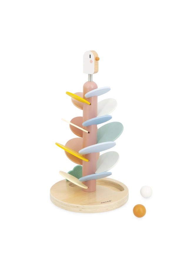 Janod Wooden slide to assemble - 14 sheets, 2 balls and 1 instruction manual included - Educational toy - Bedroom decoration - Watercolour - Development of fine motor skills - From 3 years - J04040 - Image 1
