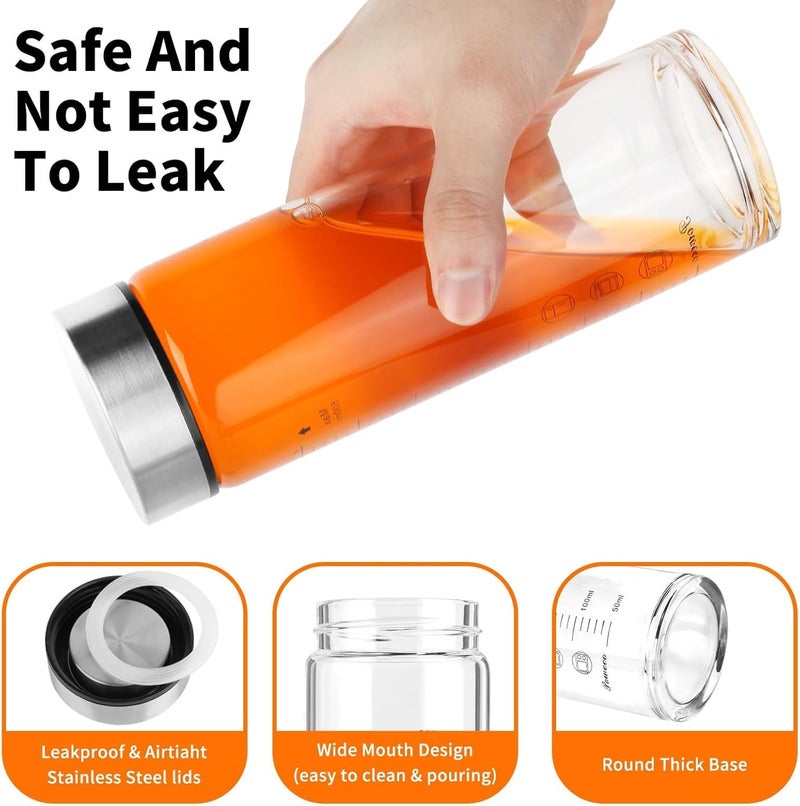 Femora Borosilicate Glass Water Bottle with Steel Lid | Pack of 1 | 500ml | Microwave & Freezer Safe, Leak Proof & Airtight Lid, Scratch Resistant, Transparent. - Image 3