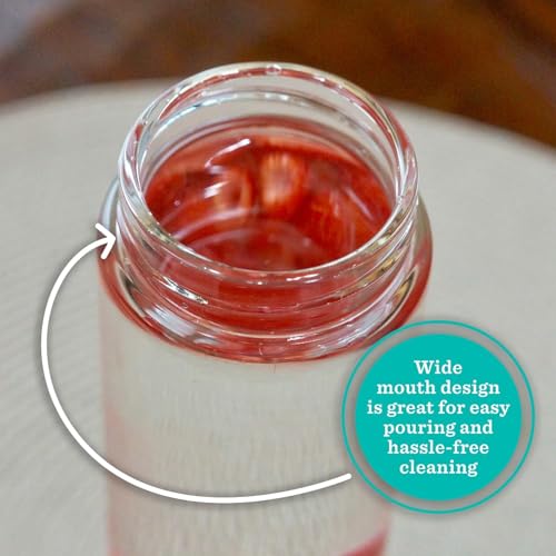 Femora Borosilicate Glass Water Bottle with Steel Lid | Pack of 1 | 500ml | Microwave & Freezer Safe, Leak Proof & Airtight Lid, Scratch Resistant, Transparent. - Image 4