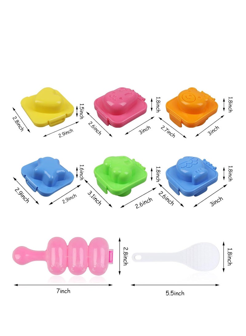 FengSVMA 10 PCS Rice Ball Maker Set - Non-Stick Mold for Egg Sushi - Includes 2 Shakers and 6 Animal Boiled Egg Molds for Beginners and Kids - Image 4