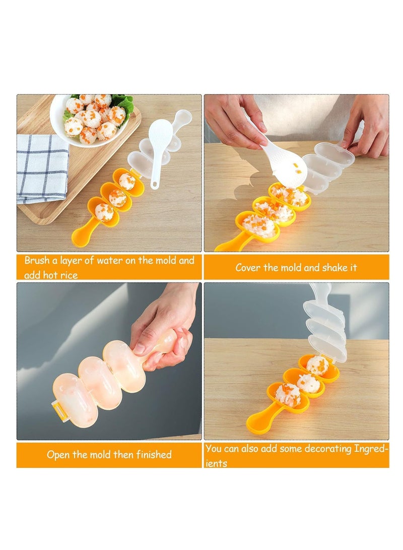 FengSVMA 10 PCS Rice Ball Maker Set - Non-Stick Mold for Egg Sushi - Includes 2 Shakers and 6 Animal Boiled Egg Molds for Beginners and Kids - Image 5