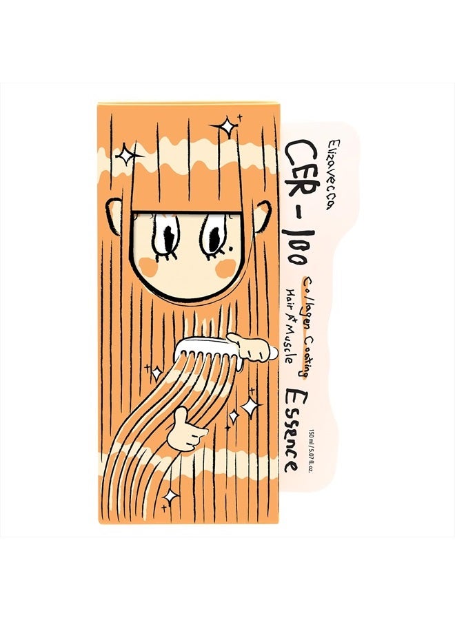 Elizavecca سير-100 زيت الشعر بتقنية الكولاجين A+ مصل العضل 150مل/5.07 أونصة سائلة - زيت علاج الشعر غير المغسول | سيروم جوهر الشعر | جوهر علاج الشعر للشعر الجاف والطبيعي | جمال كوري - Image 2