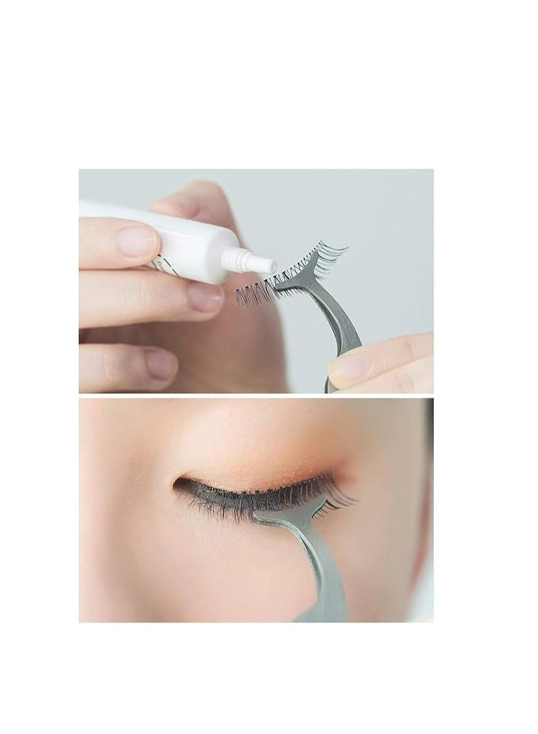 ORiTi 2 قطعة أداة تطبيق رموش صناعية من الفولاذ المقاوم للصدأ مزيل مشبك ملقط أداة قاطع - Image 5