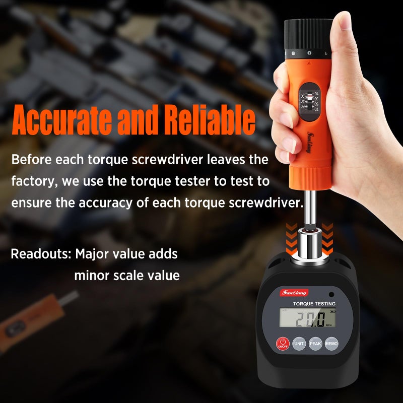 Sanliang 36Pcs Torque Screwdriver Wrench Driver Set 10-70 Inch Pounds lbs with 29 S2 Bitsï¼Œ5 Drive Sockets ï¼Œ1/4" Socket Adapter for Maintenance,Tools, Bike Repairing and Mounting. - Image 4