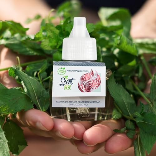 Scent Fill 100% Natural Peppermint Plug in Air Freshener, Scented Oil Refills, 2 Refills + Diffuser - Image 3