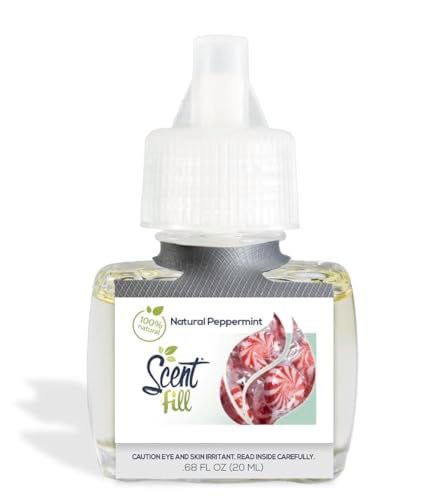 Scent Fill 100% Natural Peppermint Plug in Air Freshener, Scented Oil Refills, 2 Refills + Diffuser - Image 5