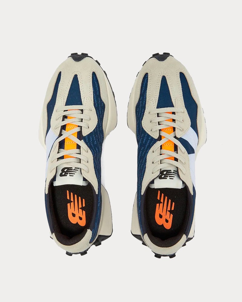 NB New Balance 327 Classic Style Sport Shoes Unisex White Blue - Image 1