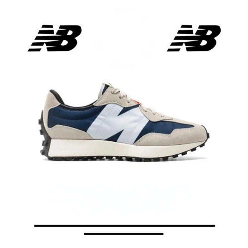 NB New Balance 327 Classic Style Sport Shoes Unisex White Blue - Image 5
