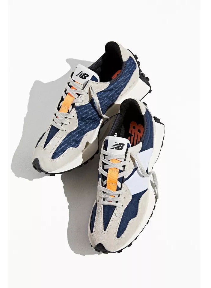 NB New Balance 327 Classic Style Sport Shoes Unisex White Blue - Image 2