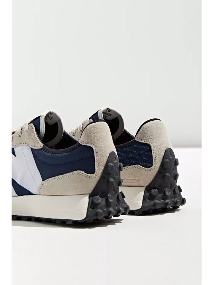 NB New Balance 327 Classic Style Sport Shoes Unisex White Blue - Image 4