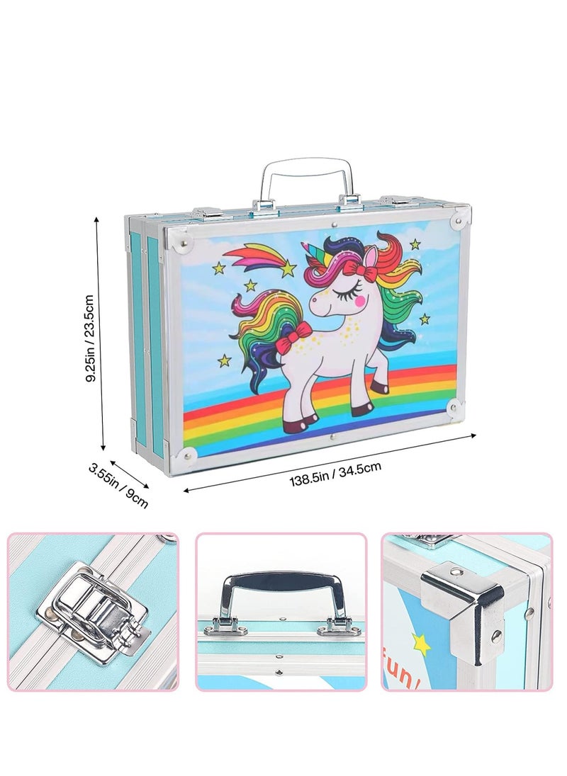 UniTrain Art Set with Portable Case | Professional Drawing & Painting Kit for Kids, Teens, and Adults | Includes Colored Pencils, Watercolor Paints, Oil Pastels 208  - Image 5