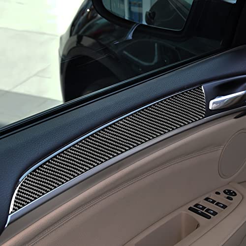 AIRSPEED for BMW E70 Door Handle Panel Cover Black Carbon Fiber Door Pull Handle Sticker Interior Decoration Accessories for BMW X5 E70 2006-2013 - Image 4