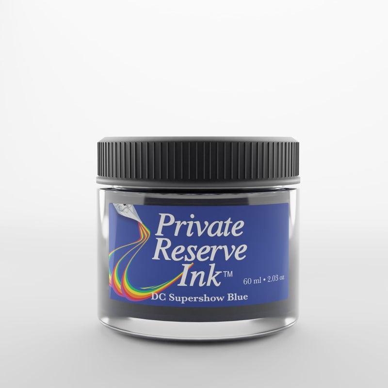 Private Reserve Ink DC Supershow Blue – Premium 60ml Fountain Pen Ink Bottle | Bright Blue with Fast-Drying Formula | Archival Quality & pH-Balanced | Ideal for Creative Writing & Art - Image 4