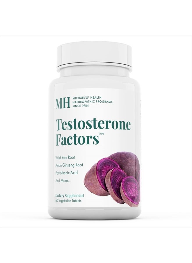 MICHAEL'S - Michael's Health Naturopathic Programs Testosterone Factors - 60 Vegetarian Tablets - Nutrients to Support Testosterone Production - Kosher - 60 Servings - Image 1