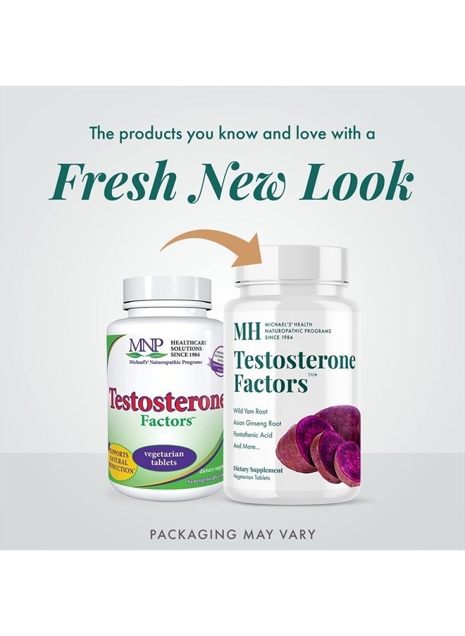 MICHAEL'S - Michael's Health Naturopathic Programs Testosterone Factors - 60 Vegetarian Tablets - Nutrients to Support Testosterone Production - Kosher - 60 Servings - Image 1