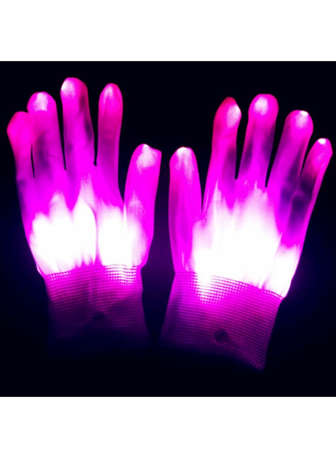 Loquat High-brightness Rainbow Led Gloves  Gifts Style Performance Props Ultra-bright Glowing Gloves Toy-Color:Powder Lamp (1 Pair) - Image 4