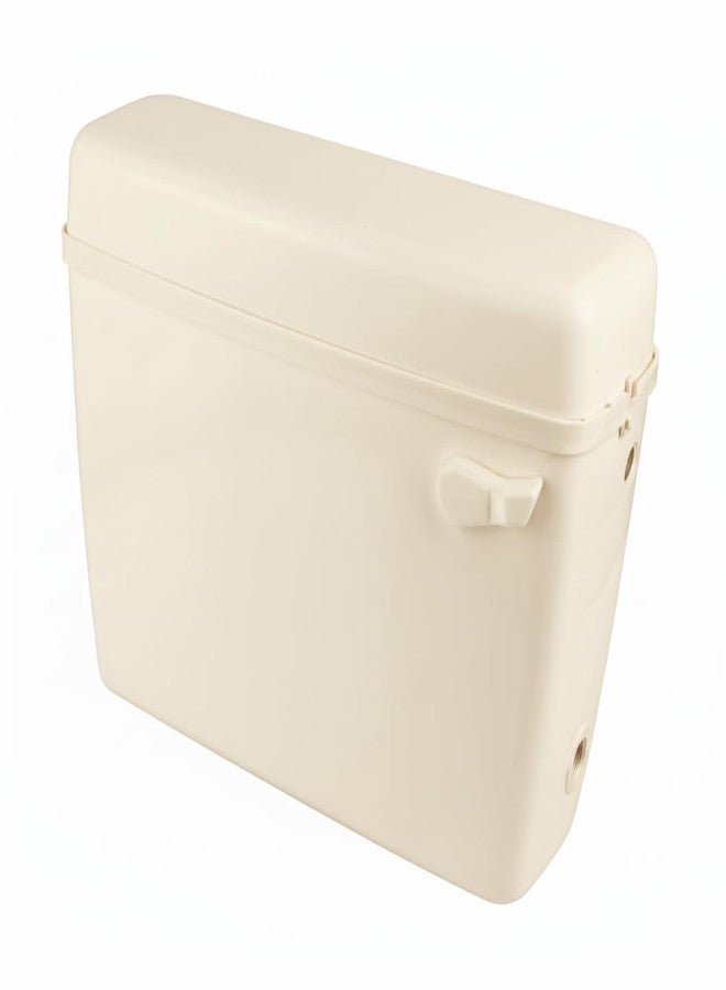 Prayag® Smart Flush PTMT 10 Litre Cistern for Indian & Western Toilet | Wall Mounted Cistern with Side Handle | 3-Years Manufacturer Warranty | Leak-Proof Toilet Flush Tank - (Ivory) - Image 1
