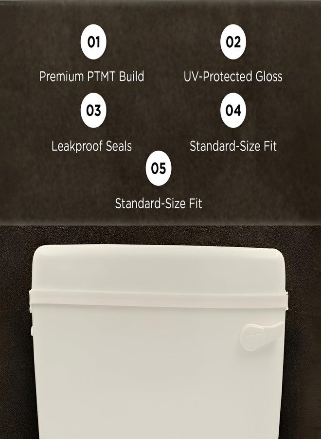 Prayag® Smart Flush PTMT 10 Litre Cistern for Indian & Western Toilet | Wall Mounted Cistern with Side Handle | 3-Years Manufacturer Warranty | Leak-Proof Toilet Flush Tank - (Ivory) - Image 2