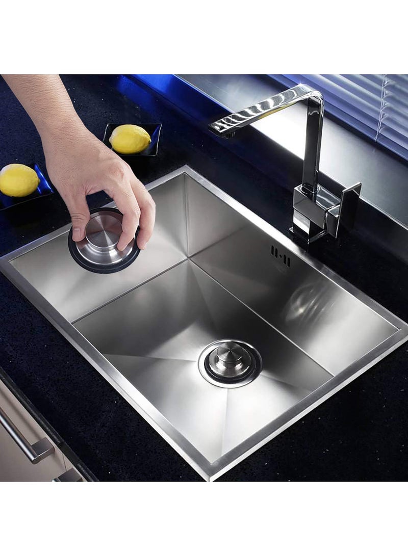 Sweet seven Stainless Steel Kitchen Sink Stopper (2 PCS) - Large Wide Rim 3.38" Diameter - Garbage Disposal Plug - Image 2