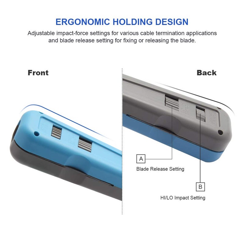 10Gtek Punch Down Tool with 110/88 Blade & Network Wire Stripper, Multifunction Hook Tool for Telephone Impact Terminal Insertion and cat6a/cat6/cat5e/cat5 Cable - Image 5