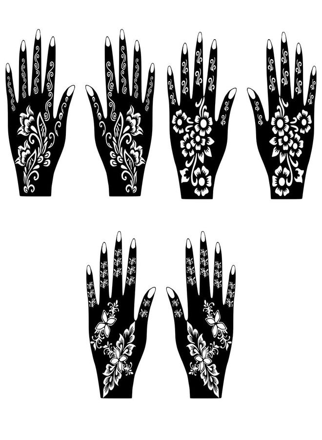 VANVATI Stylish Look Mehndi Stencil Sticker With Rose Detail For Marriage & Function - Image 3