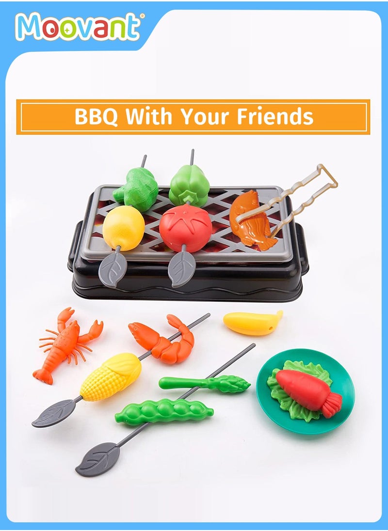 Moovant - 53PCSKids Kitchen Toy Accessories, Pretend Play Cooking Kitchen Utensils Set Toy with Play Pots, Cookware and Pans, Play Food Vegetables Set, Realistic Mini Kitchen Toy Gift Box with Lights and Sound Effects - Image 1