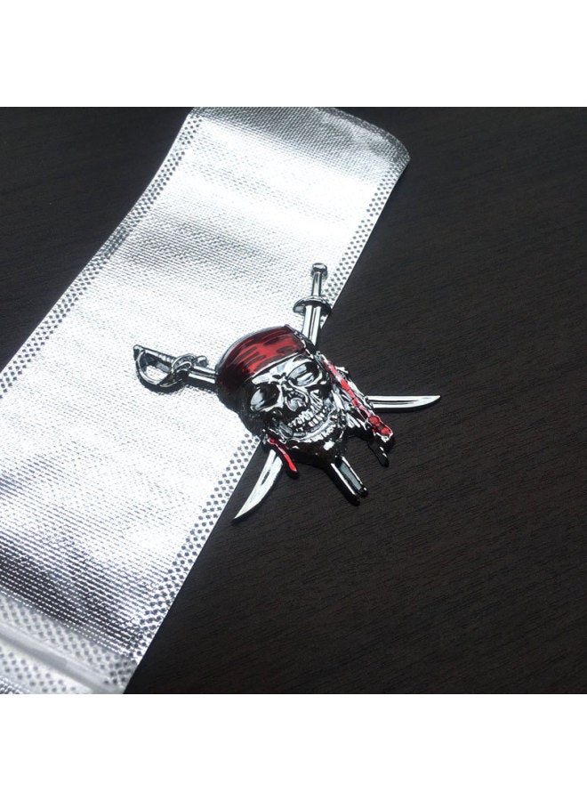 Personalized 3d Pirate Metal Sticker Skull Head Car Sticker Captain Jack Body Decoration Sticker Rear Tail Sticker Creative Sticker