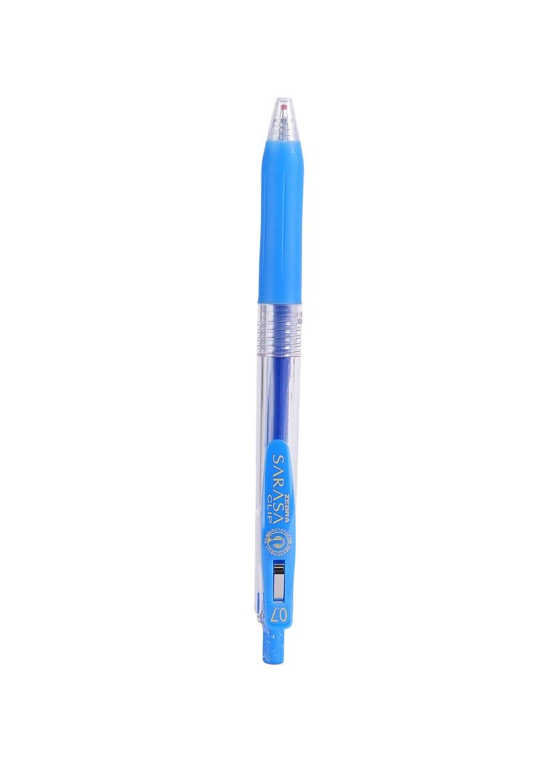 ZEBRA Sararsa Clip Pale Blue Gel Pen 0.7mm, for Journaling , Sketching , Drawing , Note-Taking , Pack of 10 Pens - Image 2
