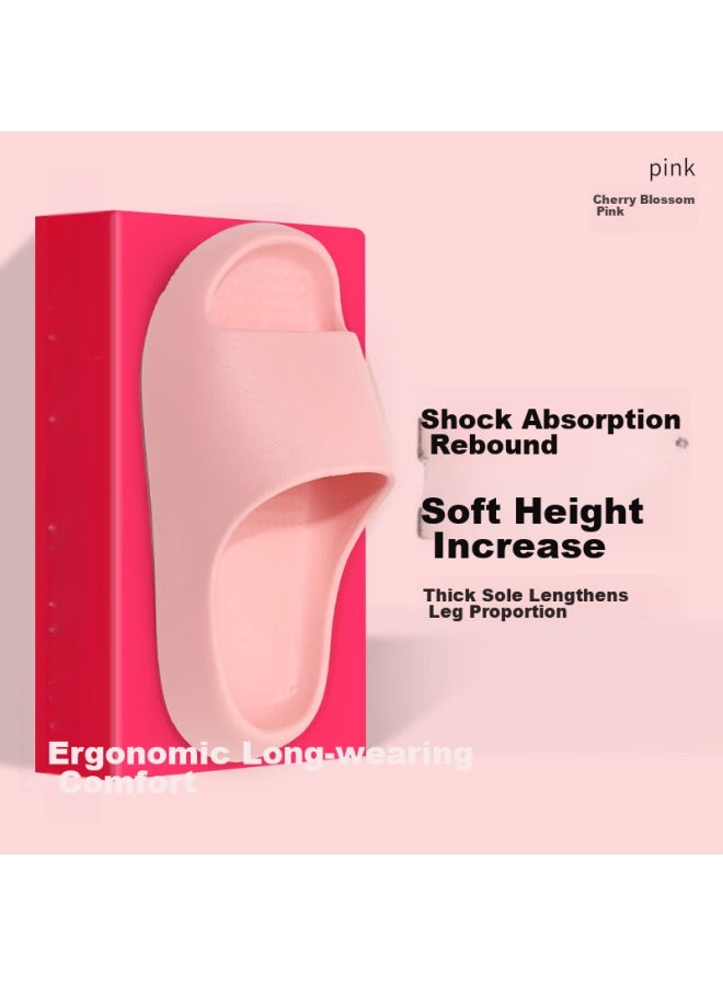 Iqgd Slippers For Men And Women, Soft-soled Floor Slippers, Non-slip Bathroom Home Slippers For Couples, 8308, Cherry Blossom Pink, Size 40-41 - Image 1