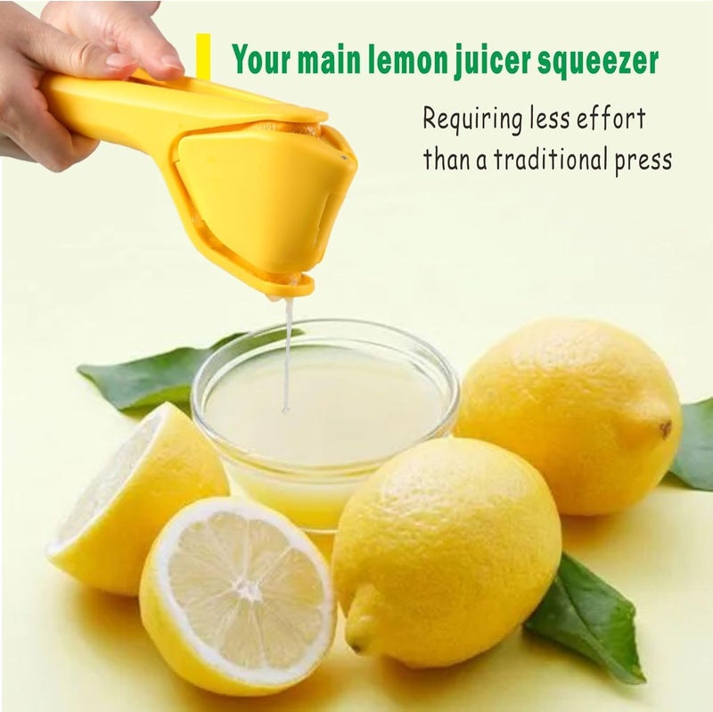 Rivtoxx Lemon Squeezer Lemon Juicer Hand Lime Squeezer Large Manual Citrus Press That Folds Flat for Space Ergonomic Design with Sideways Pivot for Fruit Lemon Lime Citrus Easy to Use YELLOW - Image 3