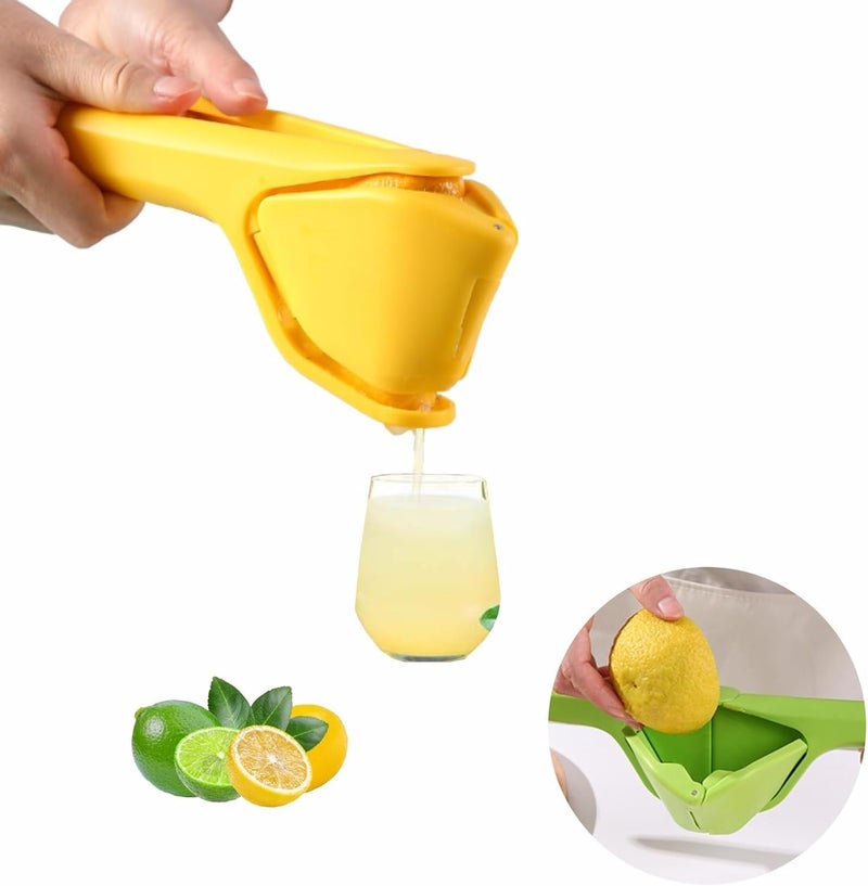 Rivtoxx Lemon Squeezer Lemon Juicer Hand Lime Squeezer Large Manual Citrus Press That Folds Flat for Space Ergonomic Design with Sideways Pivot for Fruit Lemon Lime Citrus Easy to Use YELLOW - Image 1
