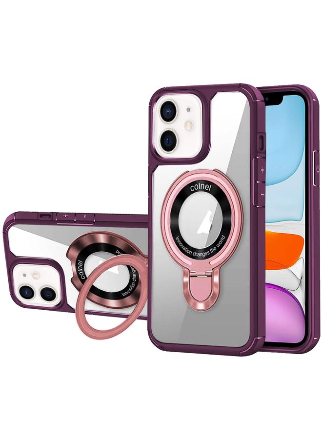 S-TOP Case For iPhone 11 MagSafe Acrylic Hybrid TPU Phone Case with Holder - Image 1