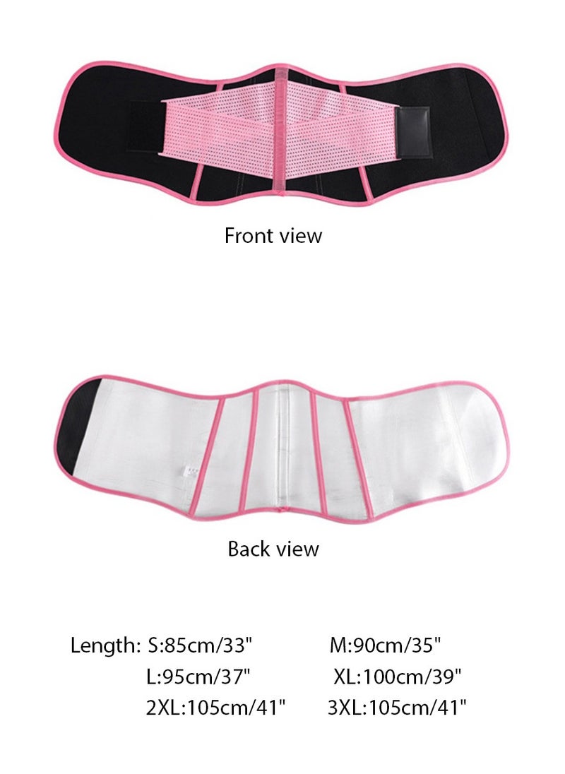 DPTER Waist Trainer Belt Silver Ion Sweat Belt, Sport Girdle Belt, Slimming Sauna Waist Trimmer Belly Band Sweat Sports Girdle Belt, Exercise Belt with Adjustable Straps, Slimming Body Shaper Belt (L)  - Image 5