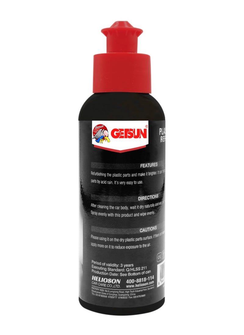 GETSUN Plastic Parts Polish Refurbishing Agent for Car Exterior, Restores Faded Plastic Trim, Bumpers, and More - 100ml Bottle, Easy Application for Long-lasting Shine  - Image 2