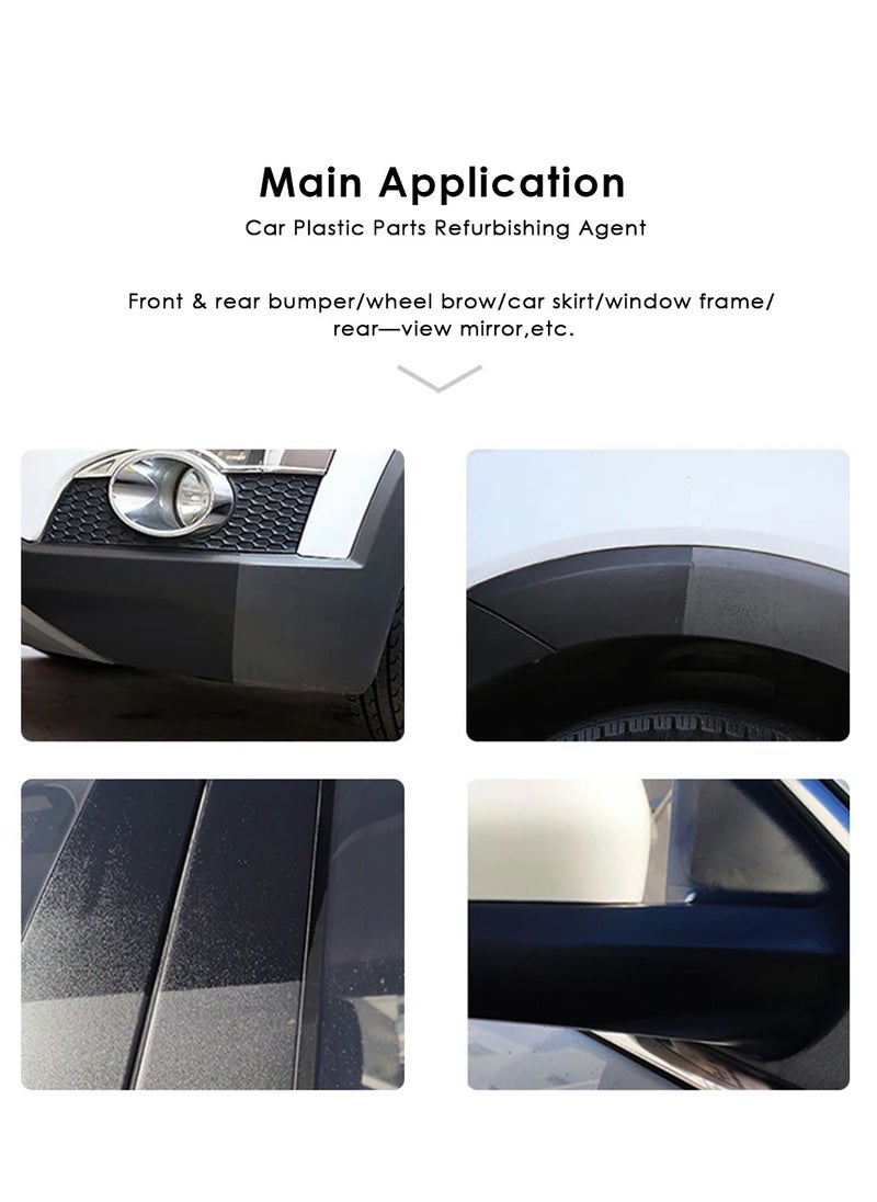 GETSUN Plastic Parts Polish Refurbishing Agent for Car Exterior, Restores Faded Plastic Trim, Bumpers, and More - 100ml Bottle, Easy Application for Long-lasting Shine  - Image 3