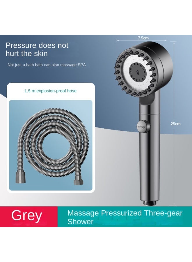 Direct Bathroom Shower Spray Massage Large Rainfall Handheld Shower Head With Three-speed Adjustment - Image 1