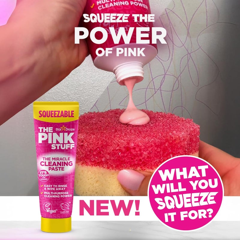 Stardrops The Pink Stuff The Miracle Squeezable Cleaning Paste 300g Easy to Rinse Multi Purpose Cleaner for Kitchen Bathroom Cooktops Tiles Sinks Showers and More - Image 5