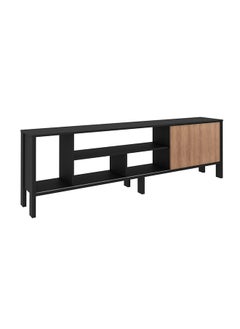 DANUBE HOME Cedro TV Cabinet For Up To 45 Inches TV Entertainment Wall Unit Furniture Wooden TV Stand For Living Room Bedroom TV Rack L183xW30xH56 cm Black/Almond  - Image 3
