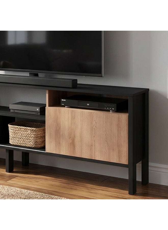 DANUBE HOME Cedro TV Cabinet For Up To 45 Inches TV Entertainment Wall Unit Furniture Wooden TV Stand For Living Room Bedroom TV Rack L183xW30xH56 cm Black/Almond - Image 3