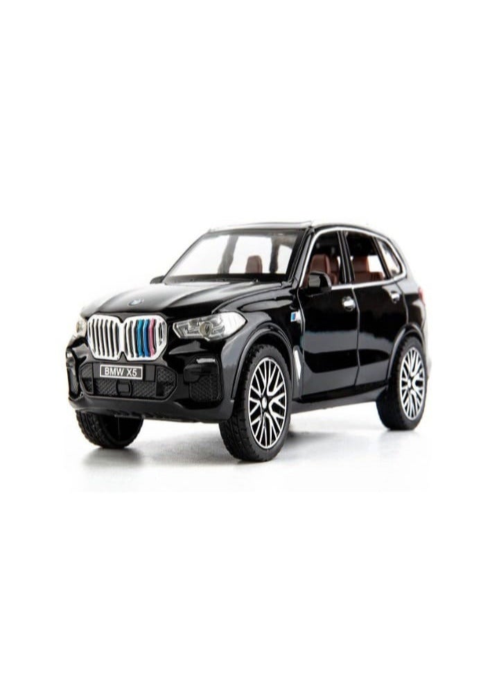 1:32 Scale Diecast BMW X5 SUV Car, Zinc Alloy Toy Car with Sound and Light for Kids and Adults (Black) - Image 2