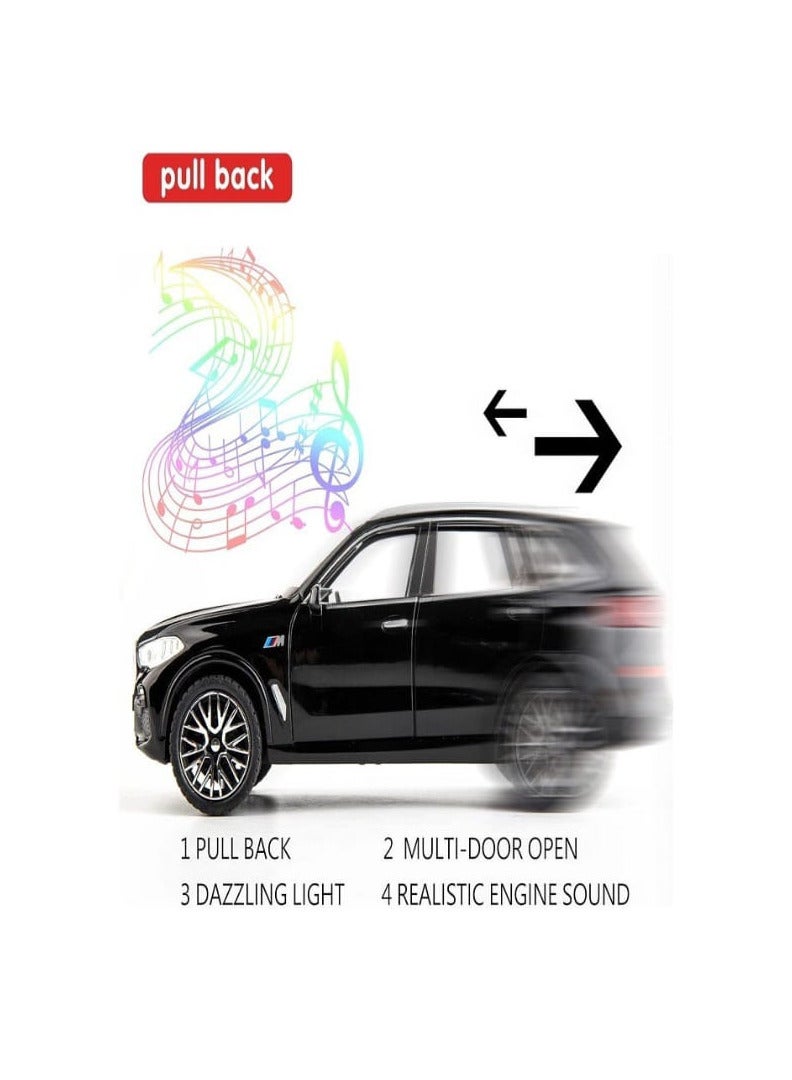 1:32 Scale Diecast BMW X5 SUV Car, Zinc Alloy Toy Car with Sound and Light for Kids and Adults (Black) - Image 3