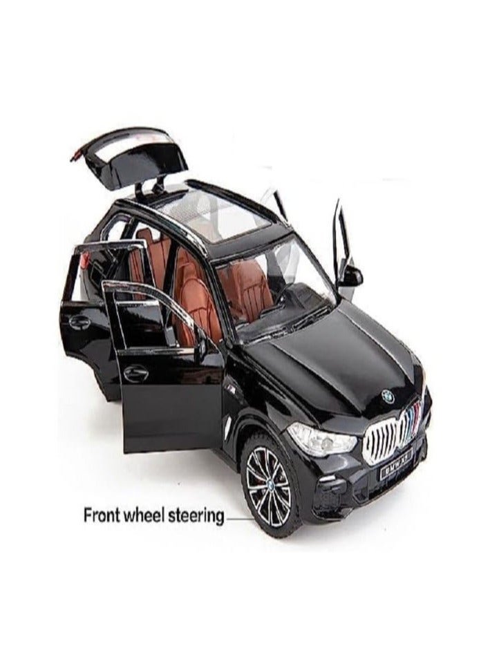 1:32 Scale Diecast BMW X5 SUV Car, Zinc Alloy Toy Car with Sound and Light for Kids and Adults (Black) - Image 5