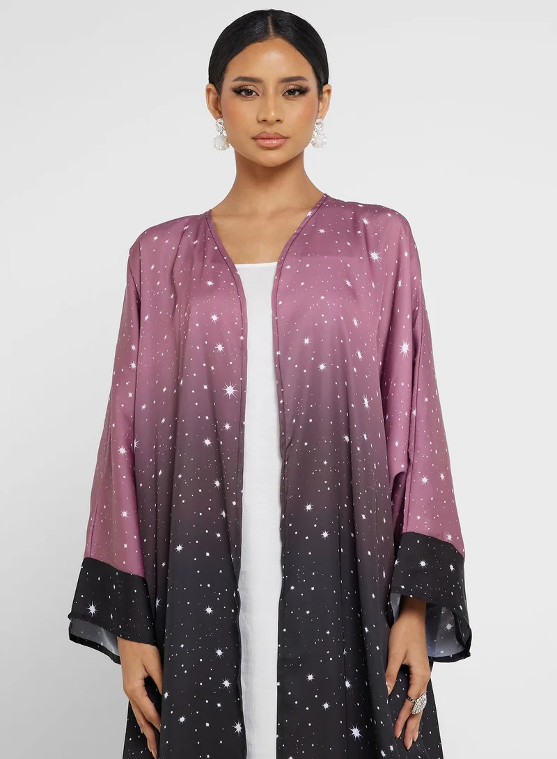 Khizana Ombre Print Abaya