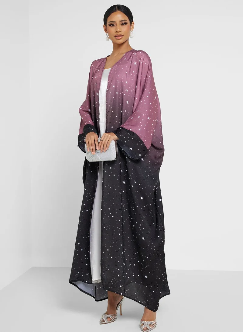 Khizana Ombre Print Abaya