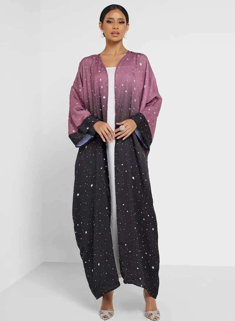 Khizana Ombre Print Abaya