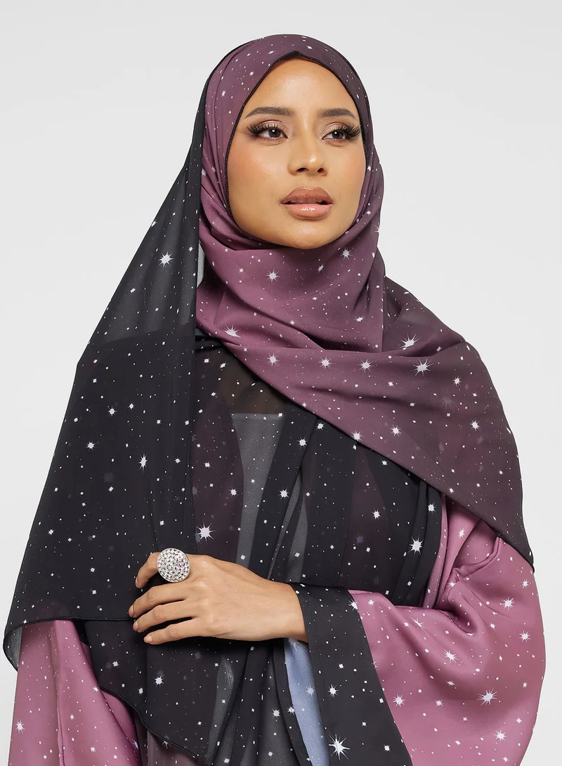 Khizana Ombre Print Abaya